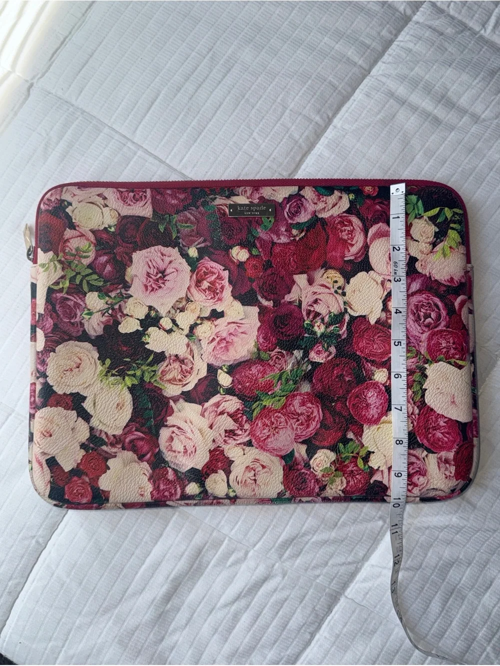 Kate Spade floral print laptop sleeve in Grant Street Roses